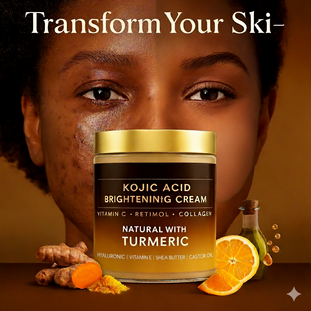 🌿 Turmeric Kojic & Arbutin Glowing Cream 🌞