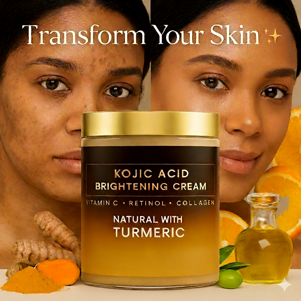 🌿 Turmeric Kojic & Arbutin Glowing Cream 🌞