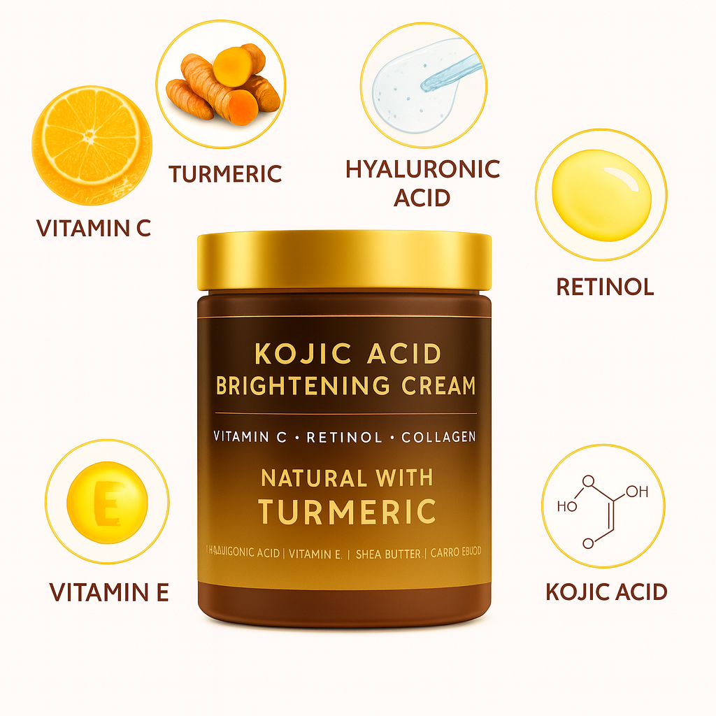 🌿 Turmeric Kojic & Arbutin Glowing Cream 🌞