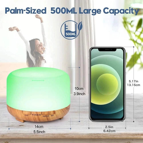 500ml Ultra-Quiet Aroma Diffuser & Humidifier 🌬️✨